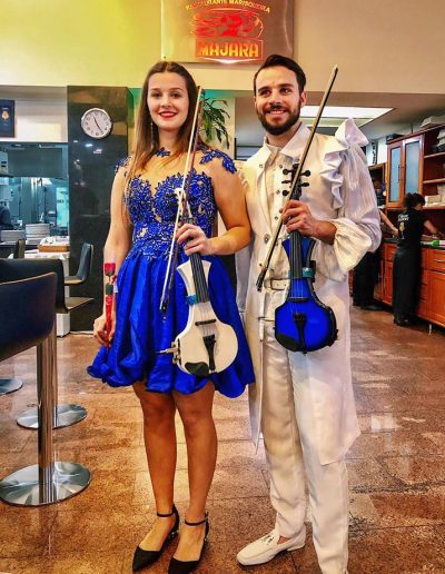 Blue & White Strings Duet
